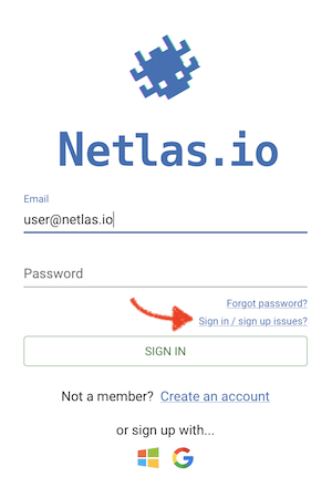 Login page feedback form