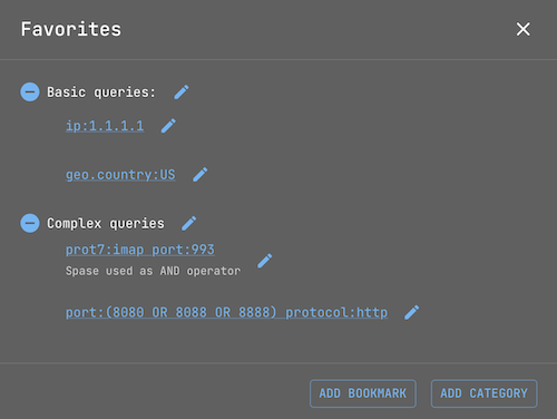 Netla search favorites