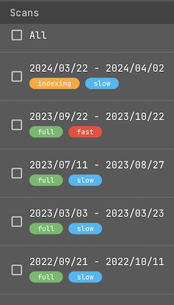 Netla search index selection